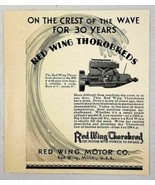 1930 Print Ad Red Wings Thorobreds Marine Motors Red Wing,Minnesota - $9.77