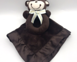Carter&#39;s Lovey Monkey Security Blanket Rattle Satin Binding Soother Lovi... - £11.79 GBP