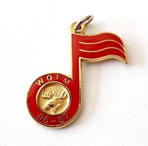 1987 Women Of The Moose Necklace Charm Vintage Auxiliary Enamel Gold Ton... - $29.99