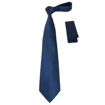 Men's Woven Tie Hankie Set J.Valintin Private Collection R83 Navy Blue c... - $17.50