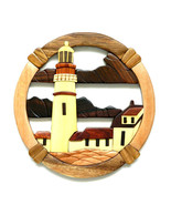 Portland Head Lighthouse Intarsia Wood Wall Art Home Decor Plaque Lodge New - £39.53 GBP