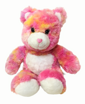 Build a Bear Endless Hugs Sherbet Plush Stuffed Bear Orange Pink Heart Nose 16&quot; - £14.05 GBP