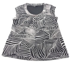 Jones Wear Sleeveless Blouse Women&#39;s Size XL Lined Black White - £3.17 GBP