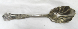 1900 Beauty Rose Royal Plate Co SilverPlate 6&quot; Sugar Oyster Shell Spoon - £6.22 GBP