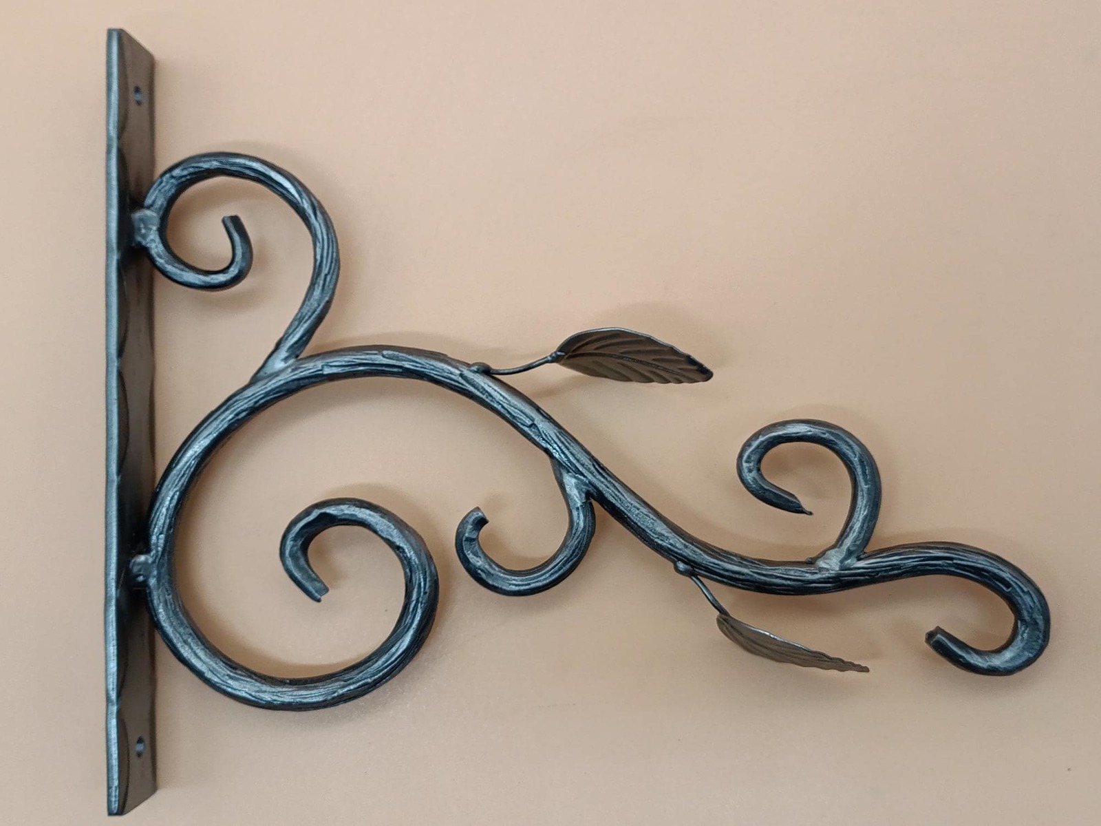 Wrought iron hook for hanging plants, lanterns. iron bracket for signs. ... - $40.50