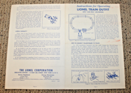 Lionel Postwar #1569 Lionel Train Outfit Instruction Sheet #1569-13 3-58... - $12.99