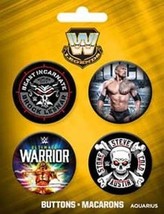 Set of 4 1.25&quot; WWE Legend Carded Pinback Buttons - $202.27 MXN