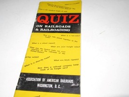 1963 QUIZ BOOK ON RAILROADS &amp; RAILROADING - EXC. - H19 - $4.60