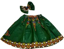 2 Pcs African Ankara Dashiki Print Girls Skirt Clip Bow.18-24 months, 3t/4t, 4/5 - £15.95 GBP