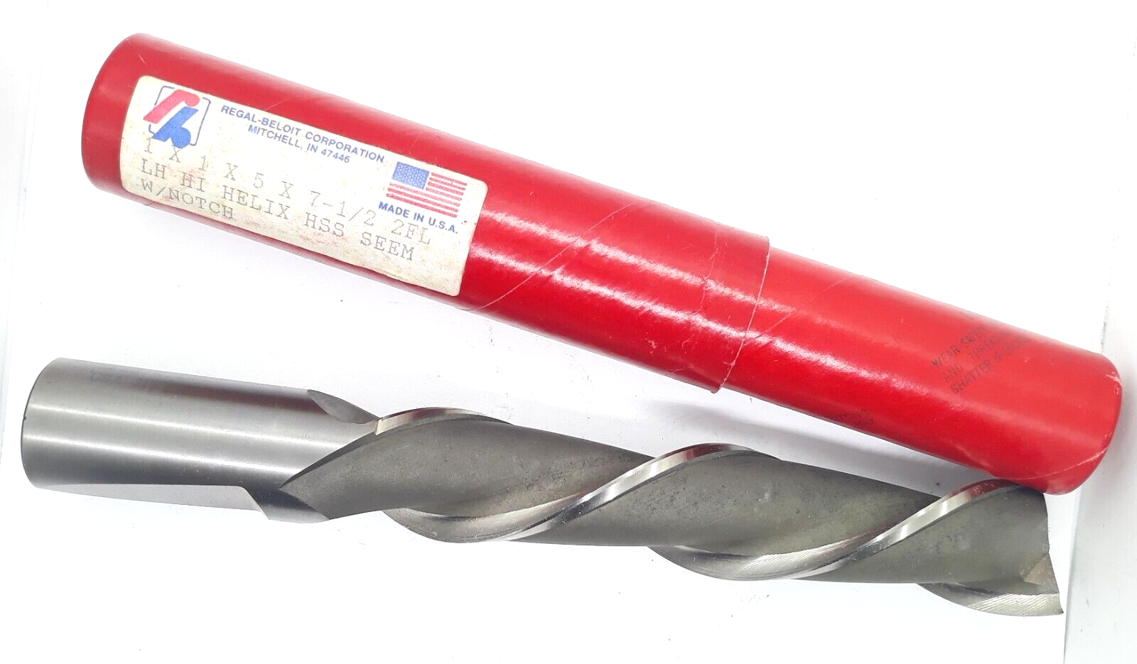 Regal Beloit 2 Flute HSS M7 L.H. Hi Helix 1&quot; End Mill 1&quot; Shank Loc 5&quot; - $24.99