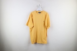 Vintage 90s Nautica Mens Medium Faded Sailing Short Sleeve T-Shirt Yellow Cotton - £31.76 GBP