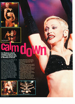 Madonna teen magazine pinup clipping black bra calm down article vintage... - $3.50