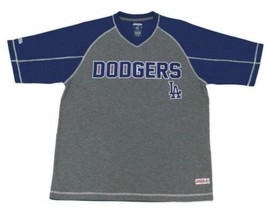 Stitches Men&#39;s Los Angeles Dodgers Performance Raglan T-shirt Blue Gray XL M - £16.49 GBP
