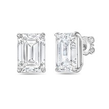 Diana M Jewels 6.00 Cts Lab Grown Emerald Cut Stud Earrings Size One Size - $2,264.13