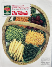 1947 Del Monte Vintage Print Ad Garden Vegetables in Basket Flavor First - £11.52 GBP