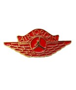 METAL ENAMEL RED &amp; GOLD JUMPMAN WING LAPEL PIN BUTTON SNEAKER KICKS RETR... - $9.45