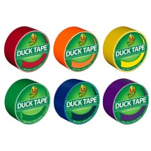 Duck Brand Color Duct Tape Rainbow Combo 6-Pack, Red, Orange, Yellow, Gr... - $55.99