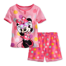Disney Store Minnie Mouse Polka Short Pants Short Sleeves Sleep Set Size... - $19.80