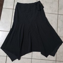 Banana Republic Women&#39;s Tie Waist Handkerchief Midi Skirt  Black Size 0  - £19.55 GBP
