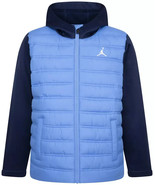 Jordan Boys&#39; Hybrid Jacket Lenged Blue Size XL Full Zip Hooded Logo Jumpman - $918.65 MXN