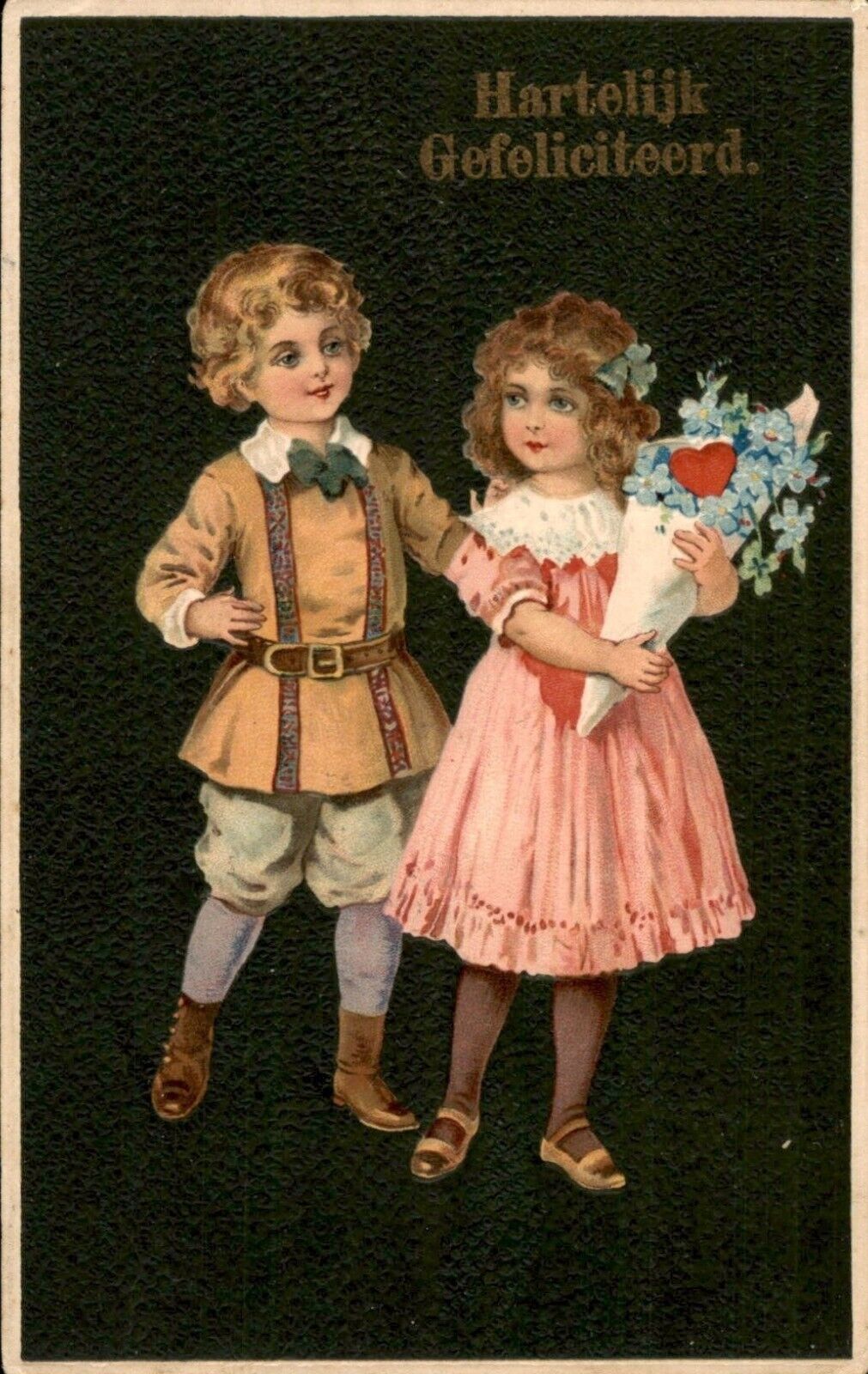 1926, Carte postale de l&#39;artiste Bonne fête, le bonheur du serveur et pe... - $4.95