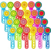 24 Pack Fruits Mini Bubble Wands (2 Oz) For Kids Bubble Toys, Summer Bubble Fun  - £20.83 GBP