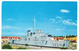 Vtg Postcard-USS Recruit-U.S. Navy Training Center-San Diego CA-Ship-Chrome-CA6 - £12.97 GBP