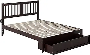AFI, Tahoe Solid Wood Platform Bed with Foot Drawer Storage and Attachab... - $615.99