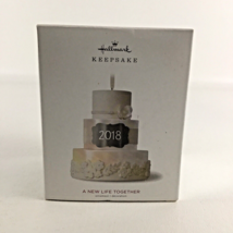 Hallmark Keepsake Ornament Porcelain Wedding Cake A New Life Together 20... - $16.78