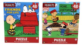 Vista Puzzles Peanuts Charlie Brown Snoopy Lucy Sally 48-Piece Puzzle, 2-Pack - £18.58 GBP