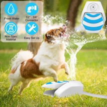 Dog Step-on Water Fountain Outdoor Dog Sprinkler Dog Drinking Toy 2 Mode... - £36.91 GBP
