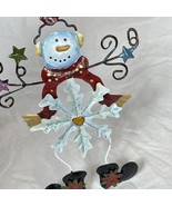 Vintage Christmas Ornament - Metal and Wire Snowman 6” - $12.22 CAD