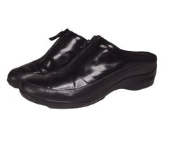 Cole Haan Air Luna Patent Leather Fur Lined Clogs Size 8B Black Zip Waterproof  - £20.81 GBP