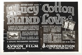 1919 Magazine Silent Movie Ad &quot;Blind Lover&quot; Lucy Cotton Aywon Film Corp ... - £21.58 GBP