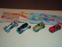 Kinder - 2005 C120-123 Design Cars - complete set + 4 papers - surprise eggs - $4.50