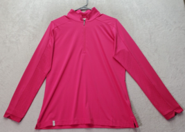 Ping Sensor cool Golf Shirt Womens Size 8 Pink Polyester Golf Quarter Zip - £18.13 GBP