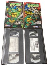 Teenage Mutant Ninja Turtles VHS Lot Attack Of Mousers &amp; Notes From Unde... - $16.73