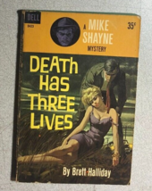 Death Has Three Lives Mike Shayne By Brett Halliday (1961) Dell Paperback - $13.85