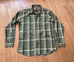 ExOfficio Men&#39;s LARGE Insect Shield Long Sleeve Green Plaid Soft Button ... - £25.15 GBP
