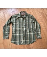 ExOfficio Men&#39;s LARGE Insect Shield Long Sleeve Green Plaid Soft Button ... - £24.98 GBP