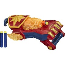 NERF Power Moves Marvel Avengers Captain Marvel Photon Blast Gauntlet NERF Dart- - £31.63 GBP