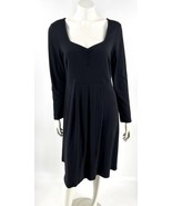 Old Navy Dress M Black Long Sleeve Sweetheart Neckline Solid Fit Flare S... - $654.89 MXN