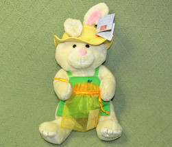 2012 GUND GODIVA BUNNY PLUSH 14&quot; STUFFED ANIMAL w/TAG TREAT BAG GREEN APRON - £14.55 GBP