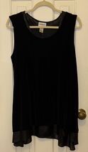 Chico's Travelers Layered Tank Black DOUBLE TAKE Size 3 US XL 16 NWT Mad... - $24.75