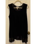 Chico's Travelers Layered Tank Black DOUBLE TAKE Size 3 US XL 16 NWT Mad... - $24.75