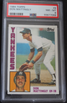 1984 Topps #8 Don Mattingly RC New York Yankees  Baseball Card PSA 8 NM-MT - £40.09 GBP