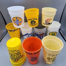 Lot of 9 Mixed Vintage University Plastic Tailgate Cup Football NCAA Souvenir - £18.07 GBP