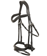 Premium Quality English Polo Leather Dressage Bridle With Reins In Black - £80.12 GBP