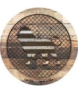 Corrugated Lion on Wood Novelty Metal Mini Circle Magnet CM-1052 - $242.75 MXN