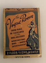 Vintage Matchbook Dewitt Hotel Vogue Room Show Girl Place Hollenden Clev... - $27.01
